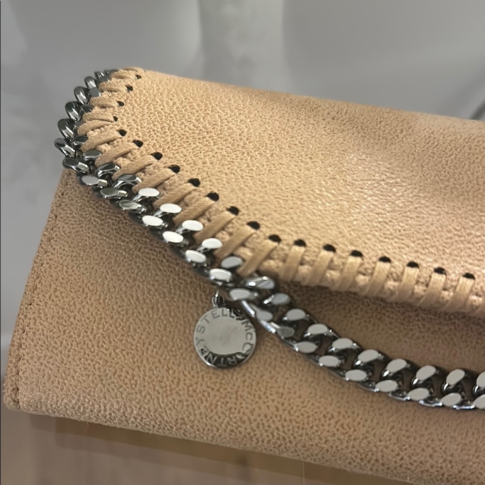 Tan Chain-Embellished Wallet - Picture 4 of 5